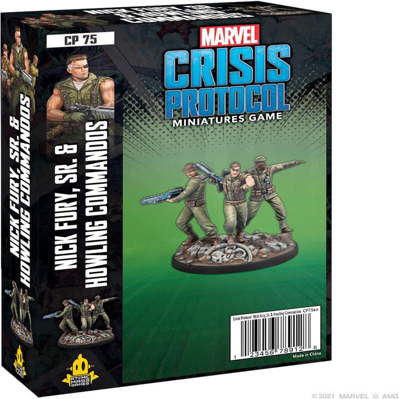 Atomic Mass Games Marvel: Crisis Protocol Nick Fury  Sr. & Howling Commandos Character Pack – Smash Hydra with This advanced Team! Tabletop Superhero Game  Ages 14+  2 Players  90 Min Playtime  Made
