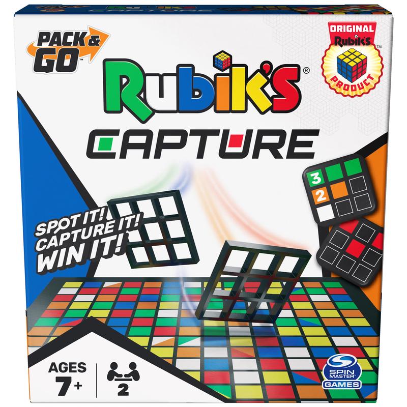 Rubik’S Capture, Pack & Go Fast-Paced Problem-Solving Strategy Travel-Sized Two-Player Puzzle Board Game Fidget Toy, For Adults & Kids Ages 8 And Up