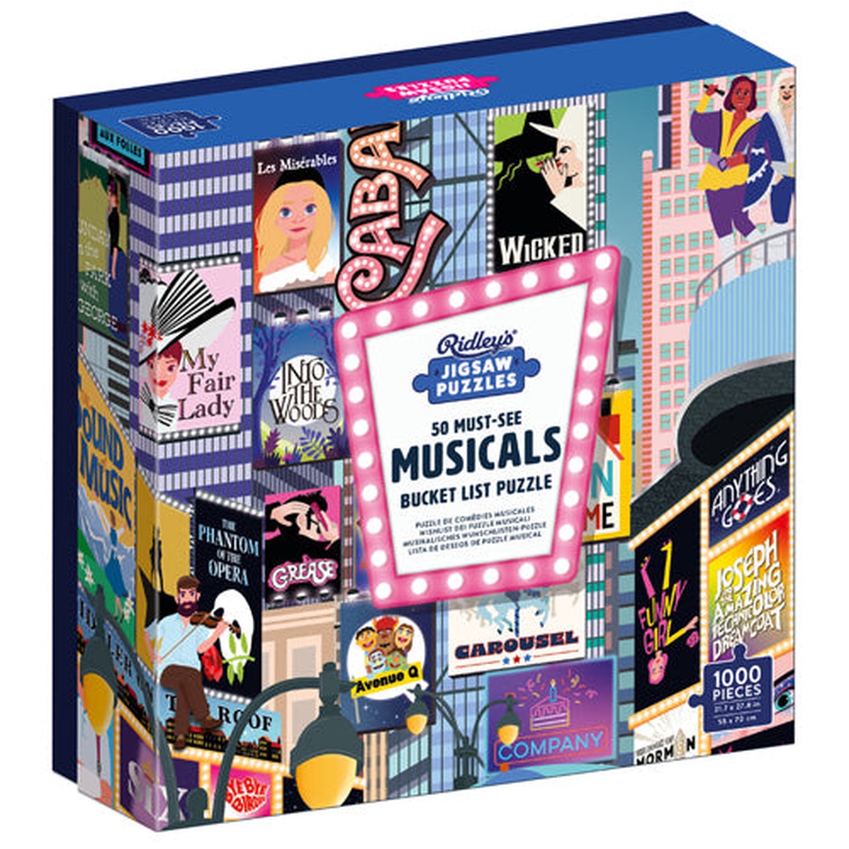 *A Grade* 50 Must-See Musicals Bucket List 1000-Piece Puzzle Box