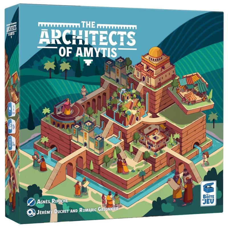 The Architects Of Amytis | 2 Player Strategy Game | Design Your Own City Of Babylon For Queen Amytis | Ages 10+ | Unique Three-I
