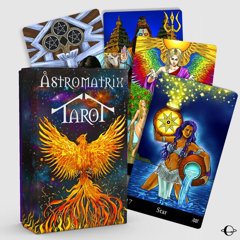 AstroMatrix Tarot Deck – Modern Symbolism & Guide, Large Cardstock, Multicolor, Model Astrotar78c