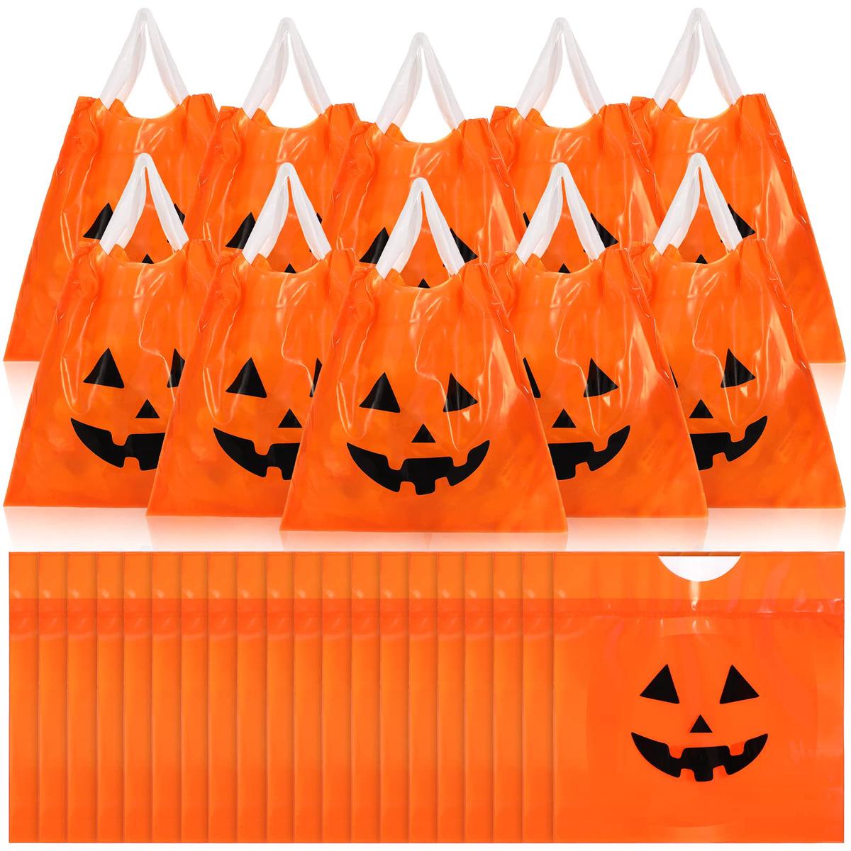 80 Pcs Halloween Drawstring Candy Bags Halloween Goody Bags Grimace Pumpkin Halloween Bags Small Party Treat Bags Treat Bags Pla