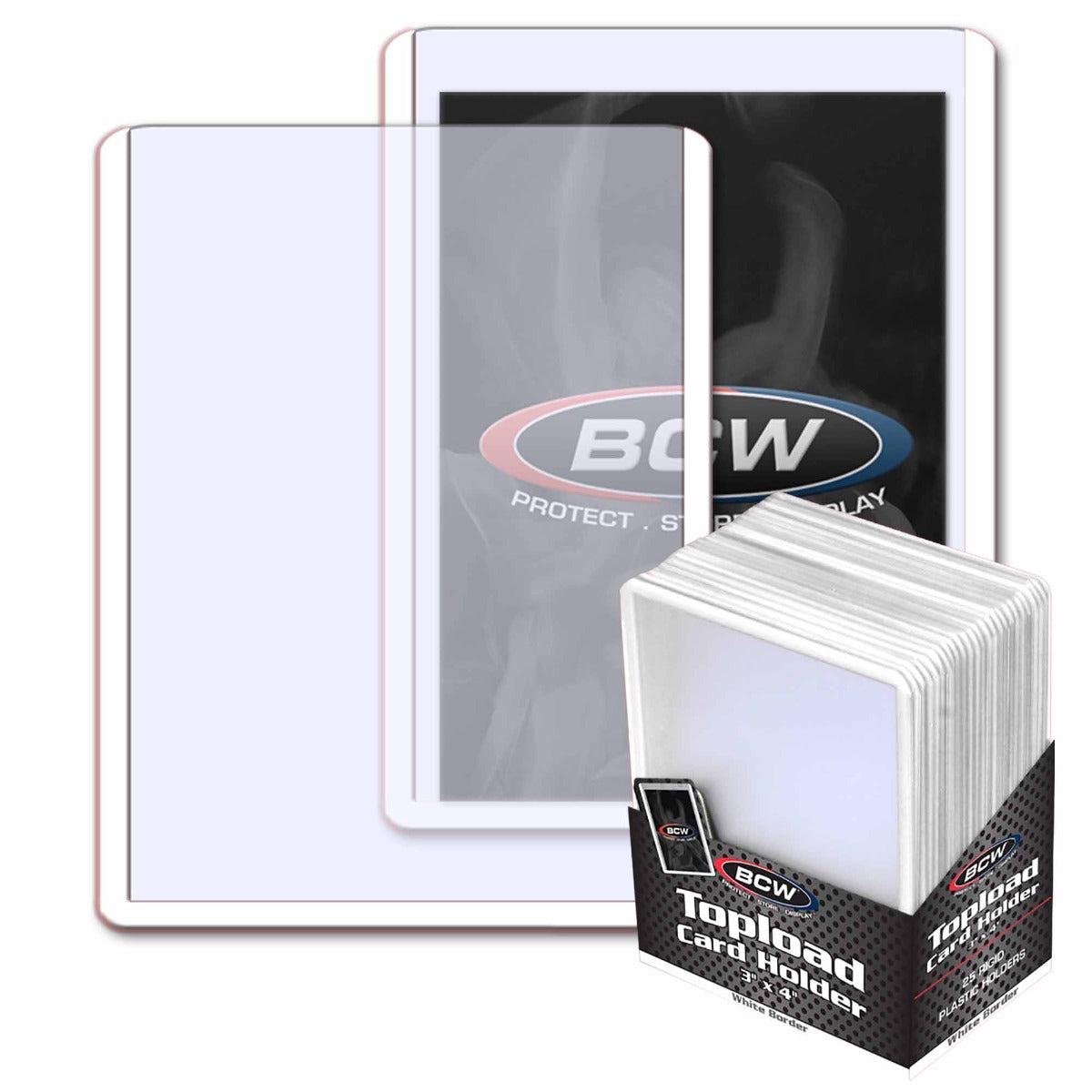BCW / Monster 1-TLCH-WH 3x4 Topload Card Holder White Border