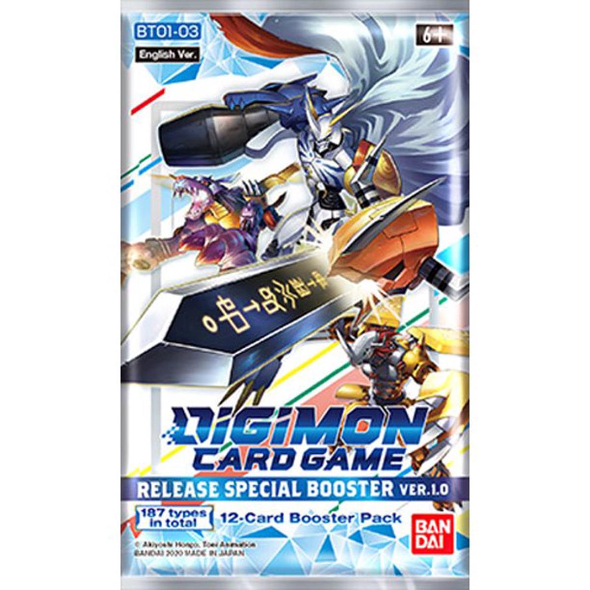 Digimon Card Game Release Special Booster Ver 1.0 Booster Pack- 12 Cards