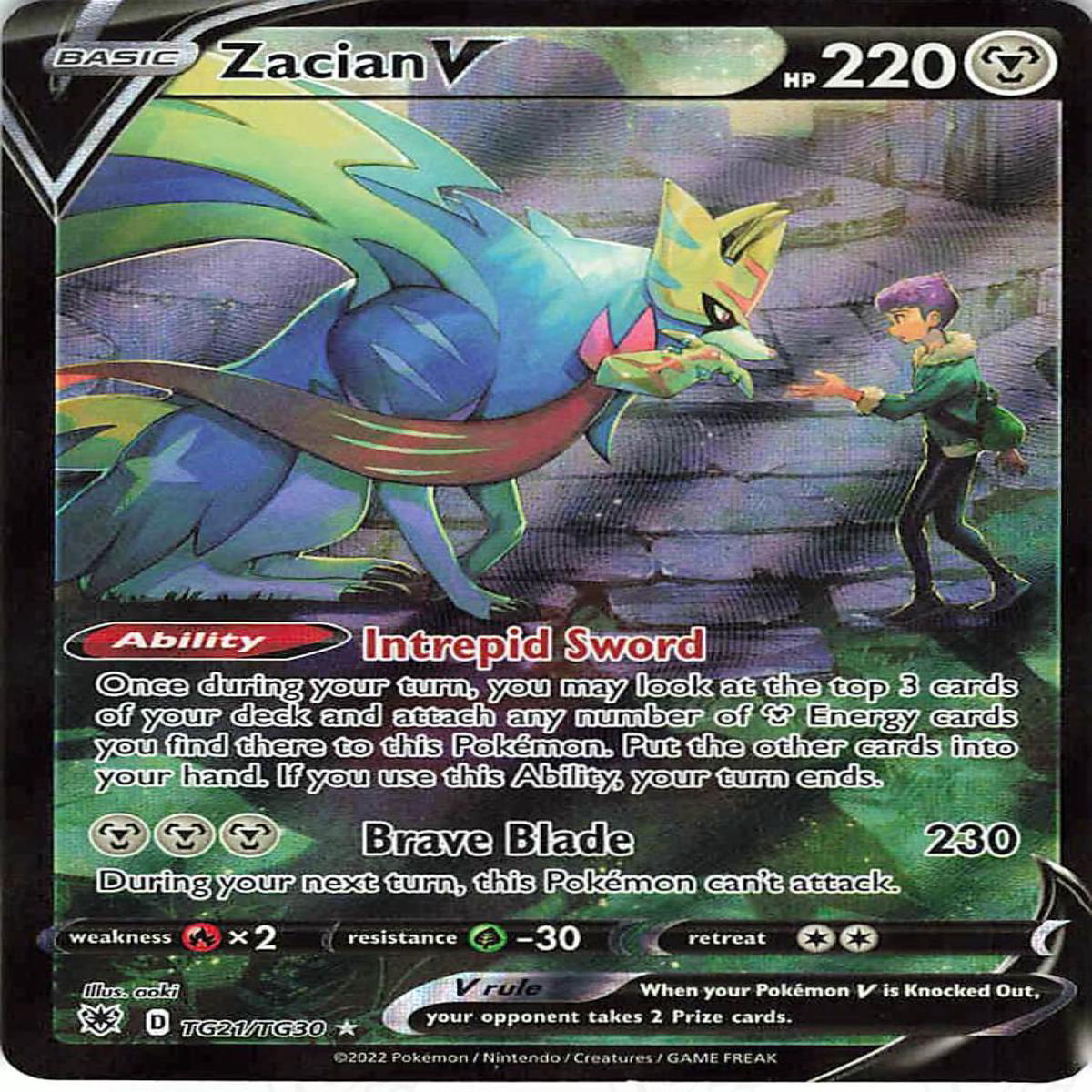 Pokemon TCG Astral Radiance Zacian V TG21TG30 Ultra Rare