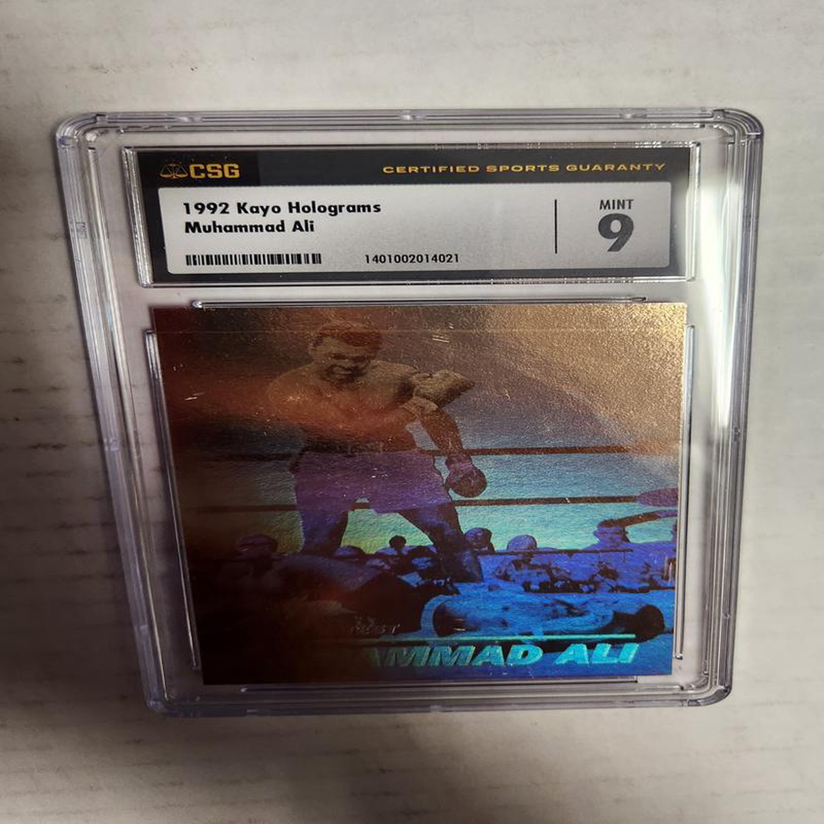 1991 Kayo Holograms Muhammad Ali 8211 CGC Graded 8 to 9 (Stock Photo Will Not Get Card In Picture))