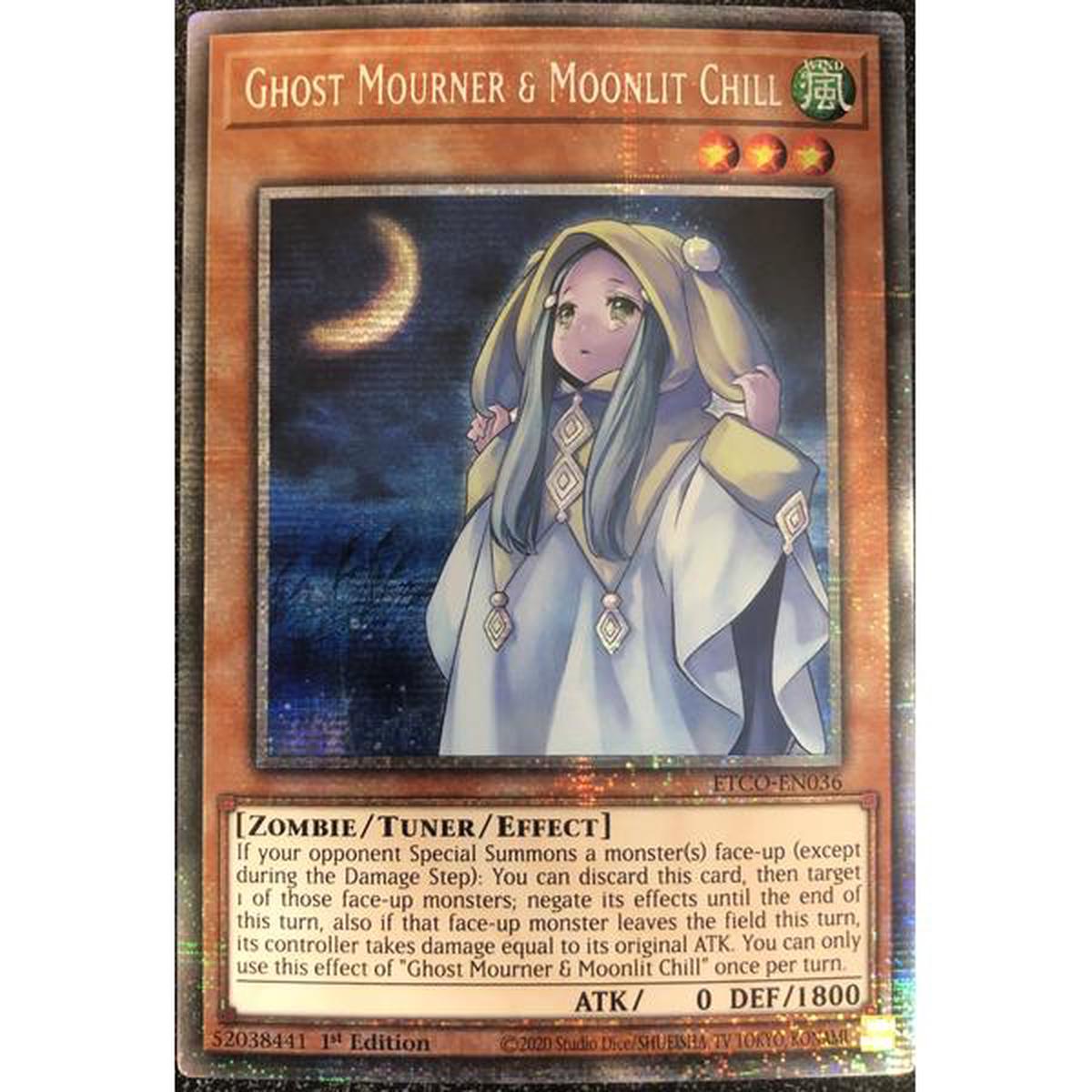 Yugioh - Ghost Mourner & Moonlit Chill Starlight Rare ETCO-EN036 1st Edition