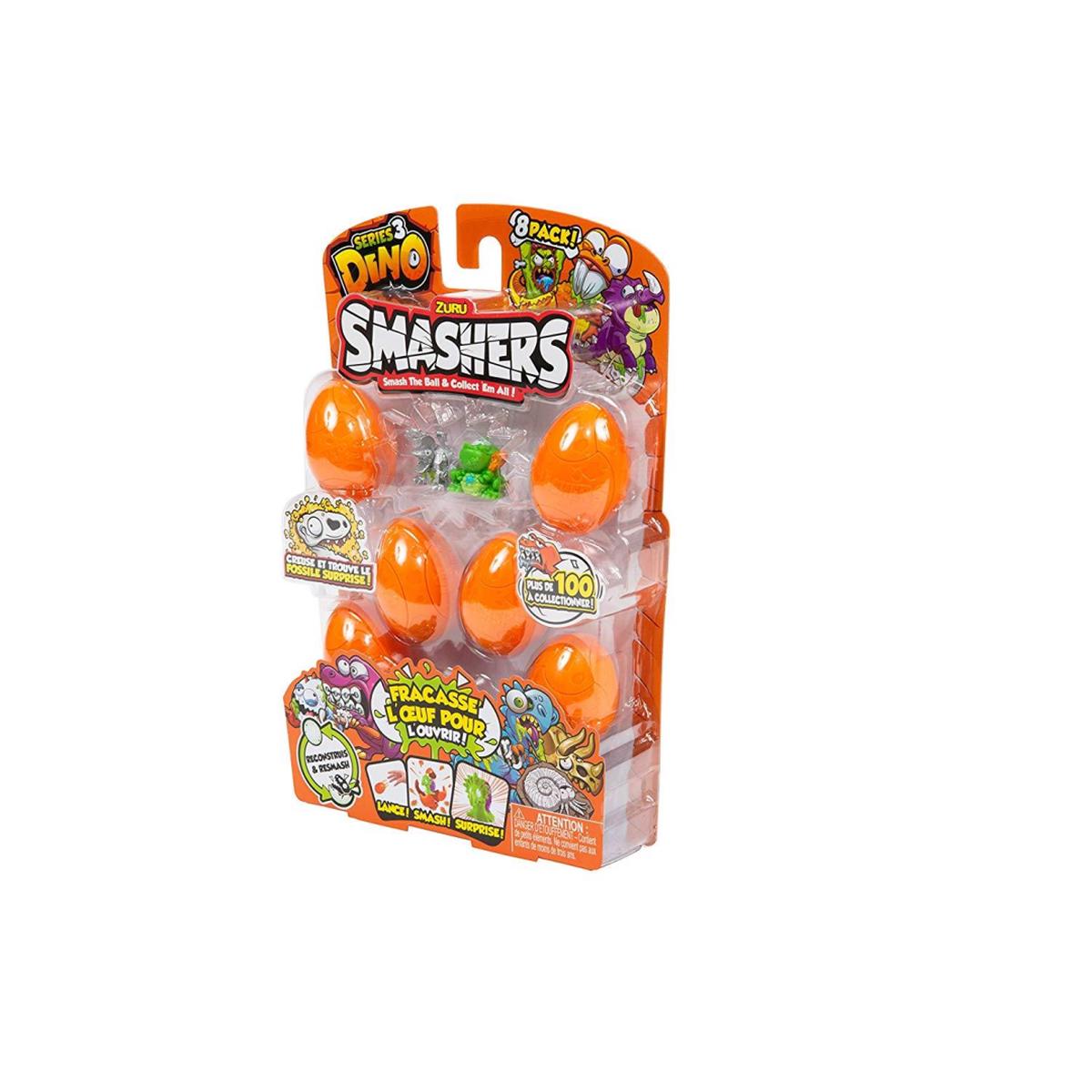 Zuru Smashers DINO Series 3 Collectable Mystery Figures - Pack of 8