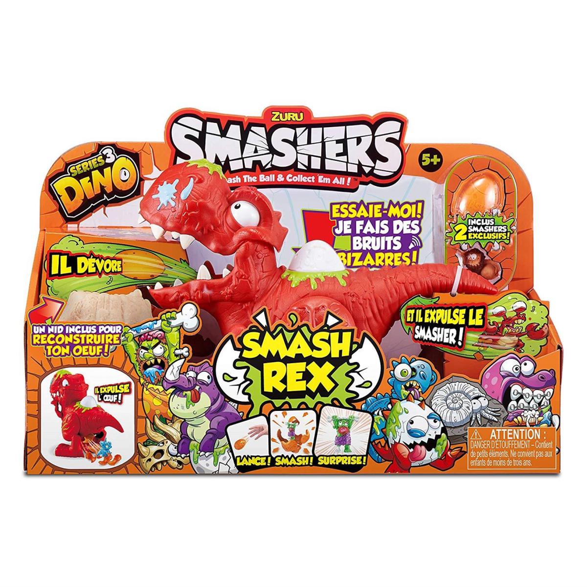 Zuru Smashers Series 3 Dino Smash Rex Playset with 2 Exclusive Smashers