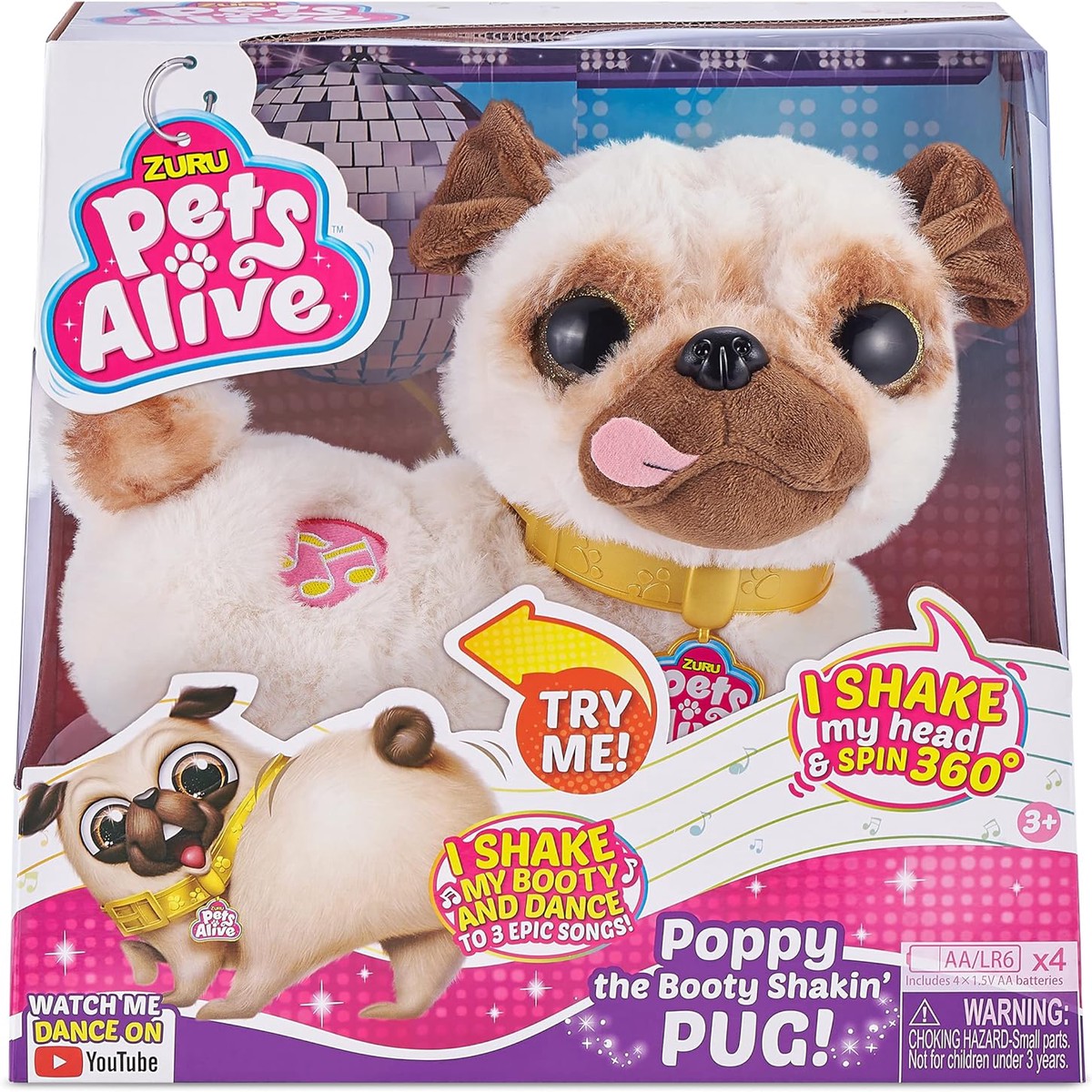 ZURU Pets Alive: Poppy The Booty Shakin Pug