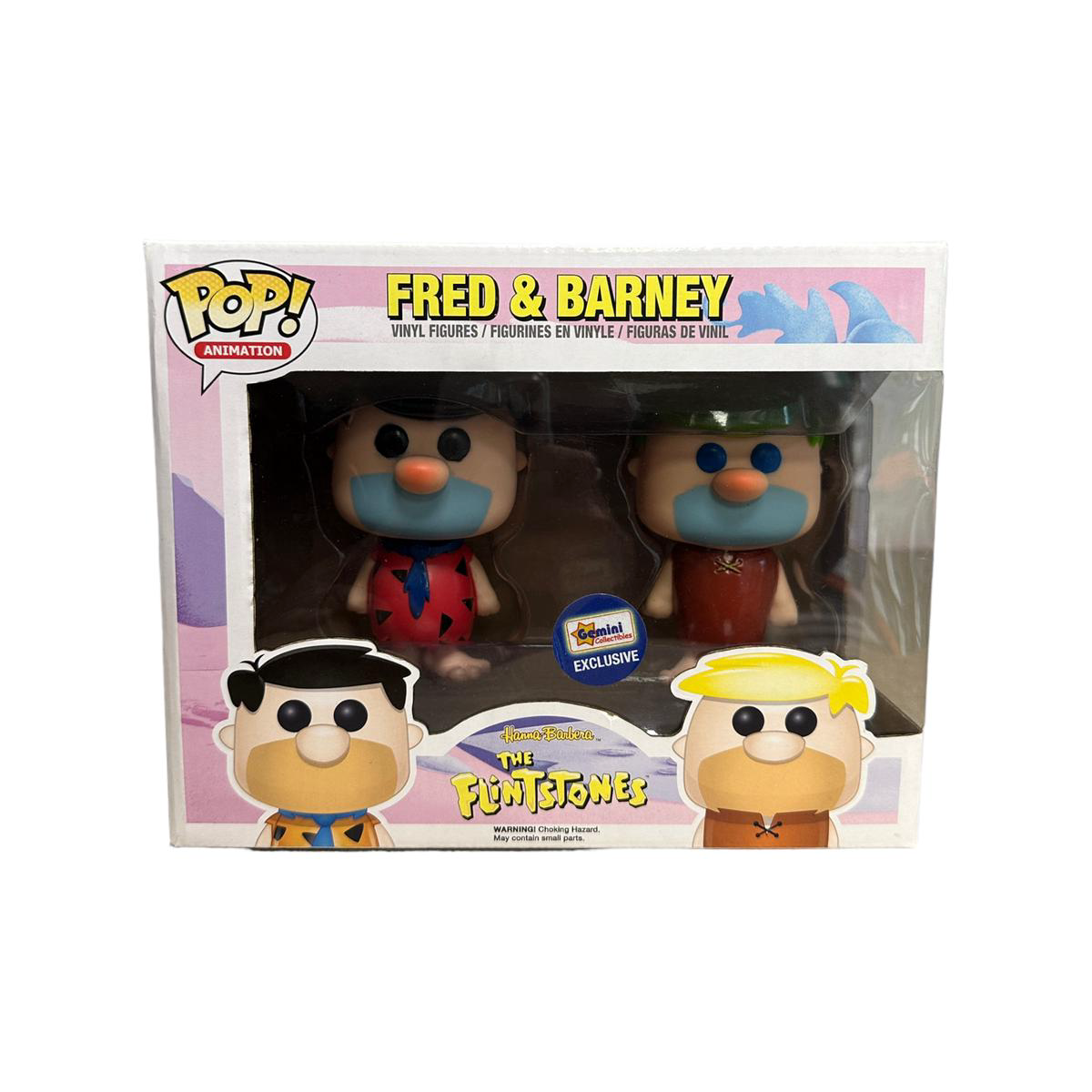 Fred 038 Barney (Black Green Hair) 2 Pack Funko Pop 8211 The Flintstones 8211 Gemini Collectibles Exclusive 8211 Condition 810