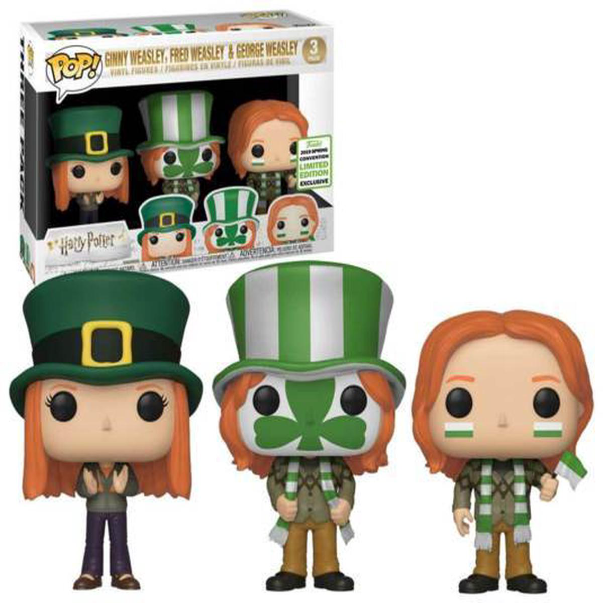 Funko Pop Harry Potter Ginny Weasley Fred Weasley 038 George Weasley 3-Pack Spring Convention Exclusive