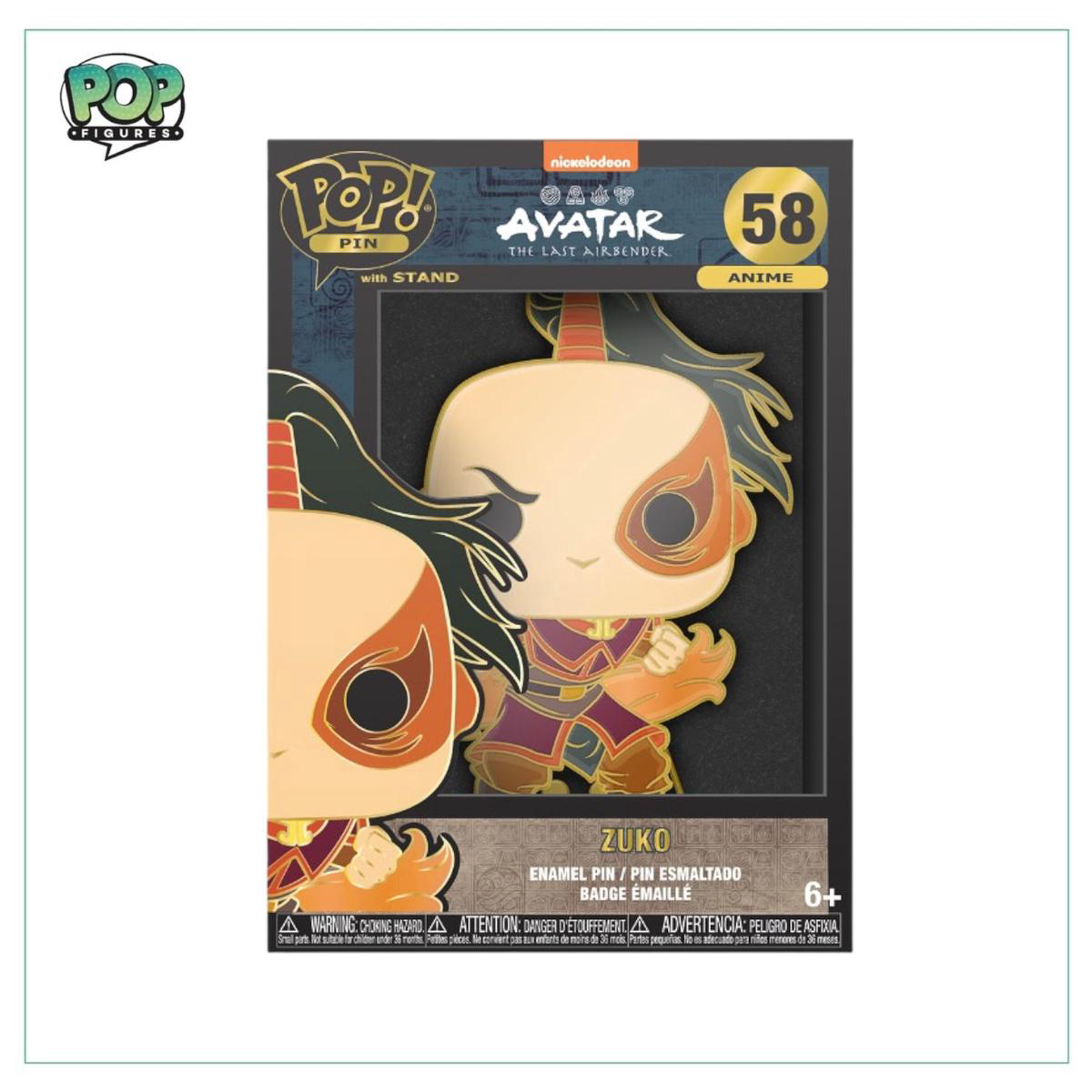 Zuko 58 Enamel Pop Pin -Avatar the Last Airbender 8211 Glow in the Dark 8211 Chance of Chase