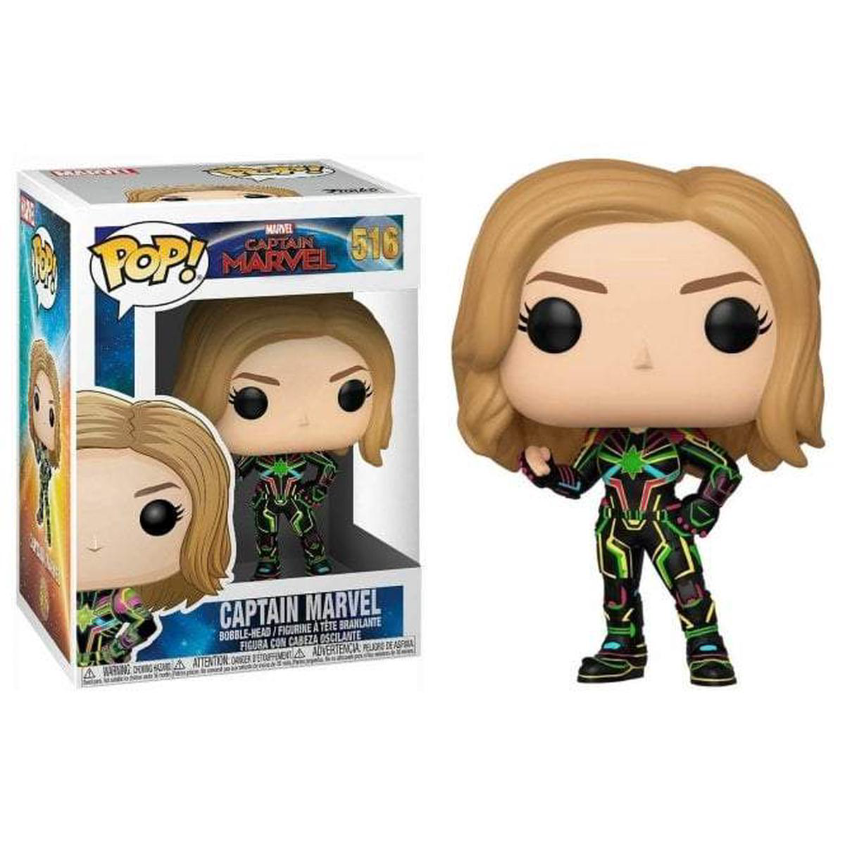 Funko Pop Captain Marvel in Neon Suit 516