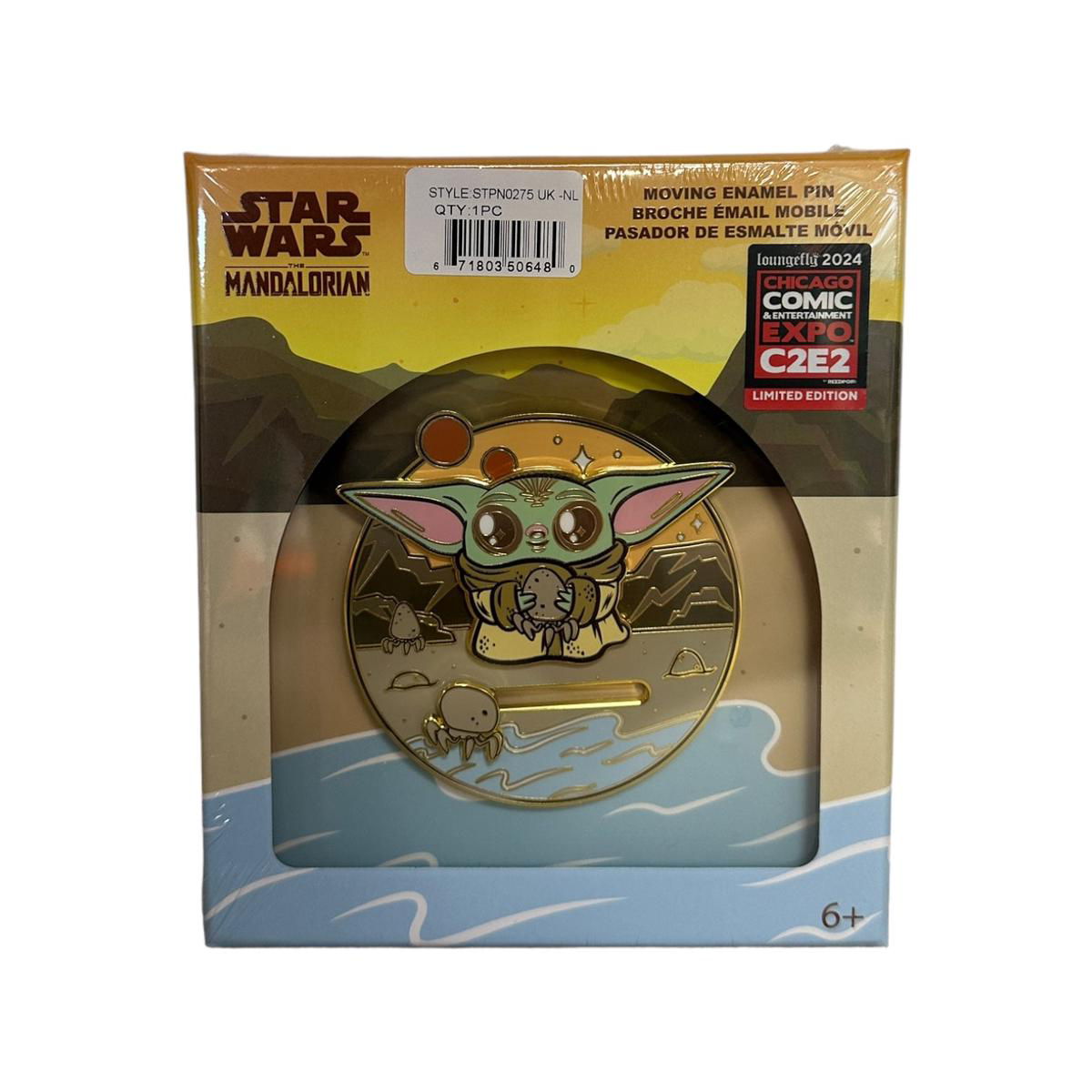 Grogu Moving Loungefly Enamel Pin 8211 Star Wars The Mandalorian 8211 C2E2 2024 Exclusive LE700 Pcs