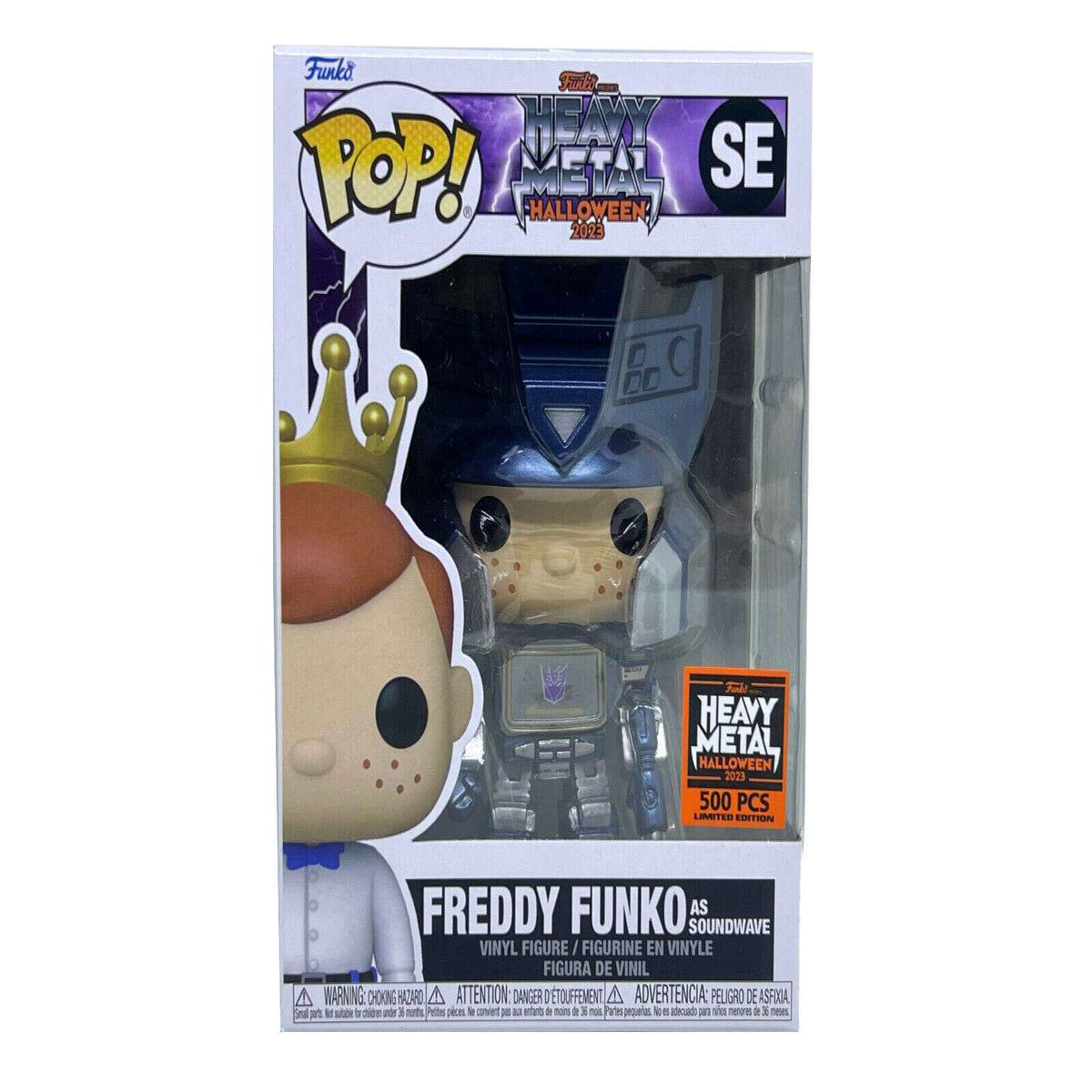 (Box Damage) Funko Pop Freddy Funko as Soundwave (Metallic) (Heavy Metal Halloween 2023) Exclusive (500 Pcs)