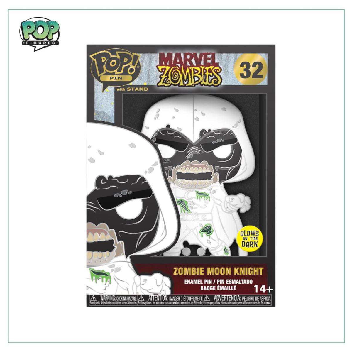 Zombie Moon Knight 32 Enamel Pop Pin 32 8211 Marvel Zombies 8211 Glows in the Dark