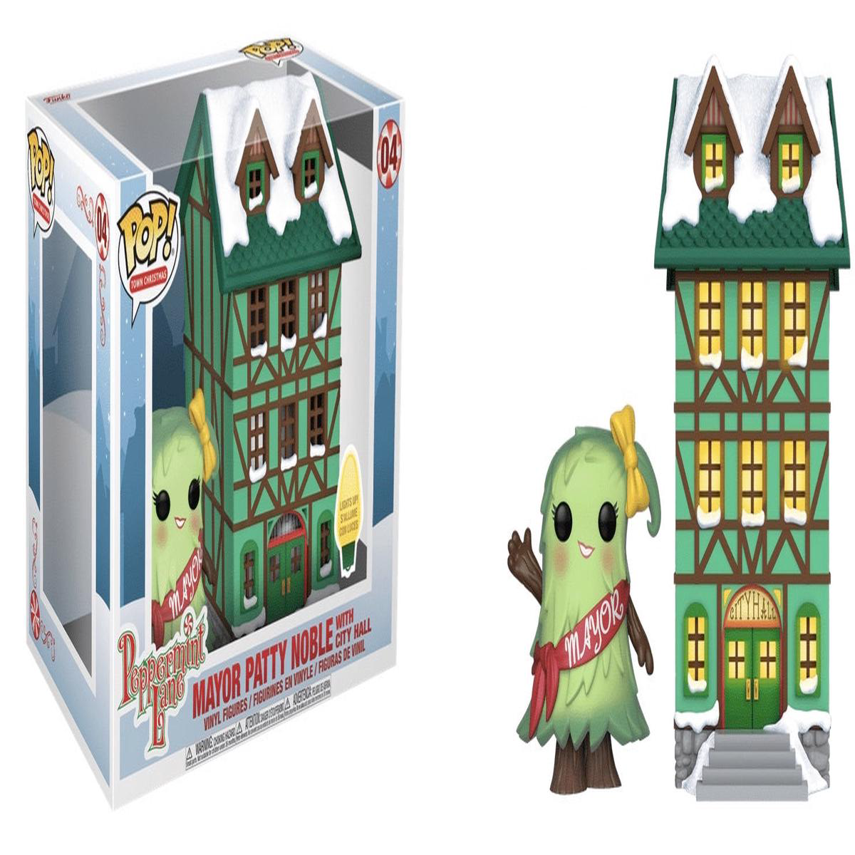 (Light Box Damage) Funko Pop Town Peppermint Lane Mayor Patty Noble with City Hall 04