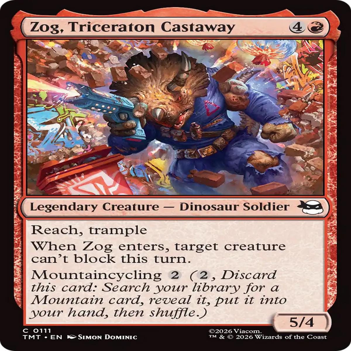 Zog Triceraton Castaway (Tmt) 111 EnN NearMint