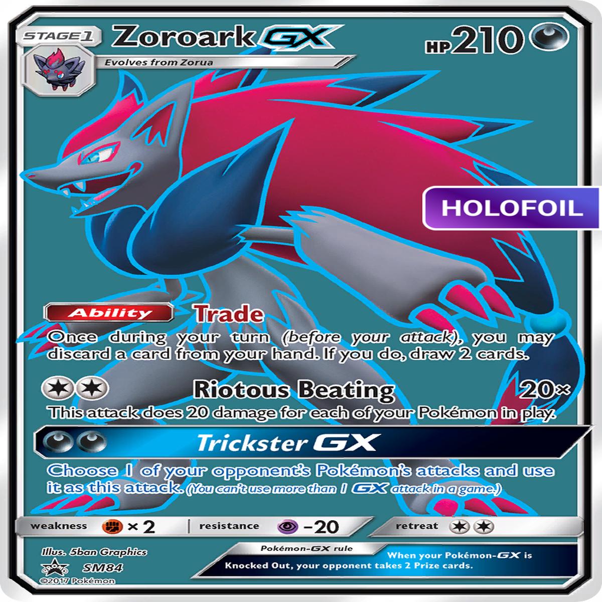 Zoroark Gx - Sm84 (Pr-Sm) Sm84 EnH SO ModeratelyPlayed