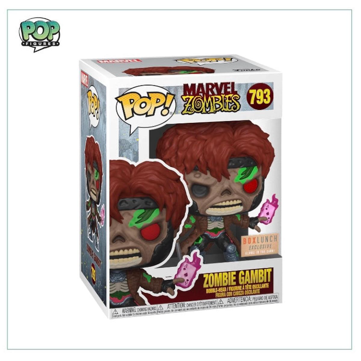Zombie Gambit (Glow In The Dark) 793 Funko Pop Marvel Zombies Box Lunch Exclusive