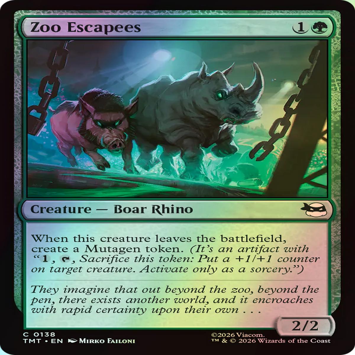 Zoo Escapees (Tmt) 138 EnF NearMint