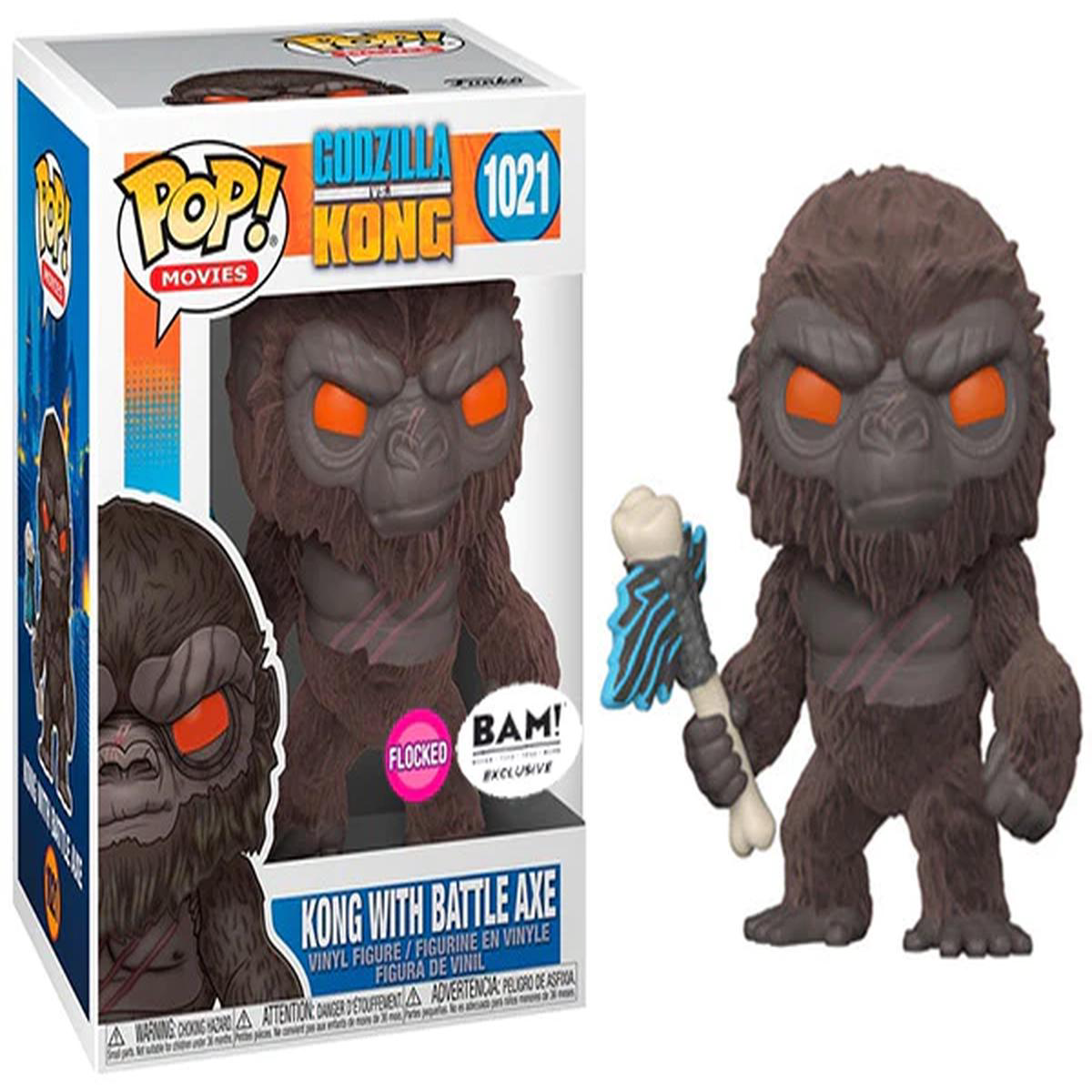 (Box Damage) Funko Pop Godzilla vs Kong Kong with Battle Axe Flocked Exclusive 1021