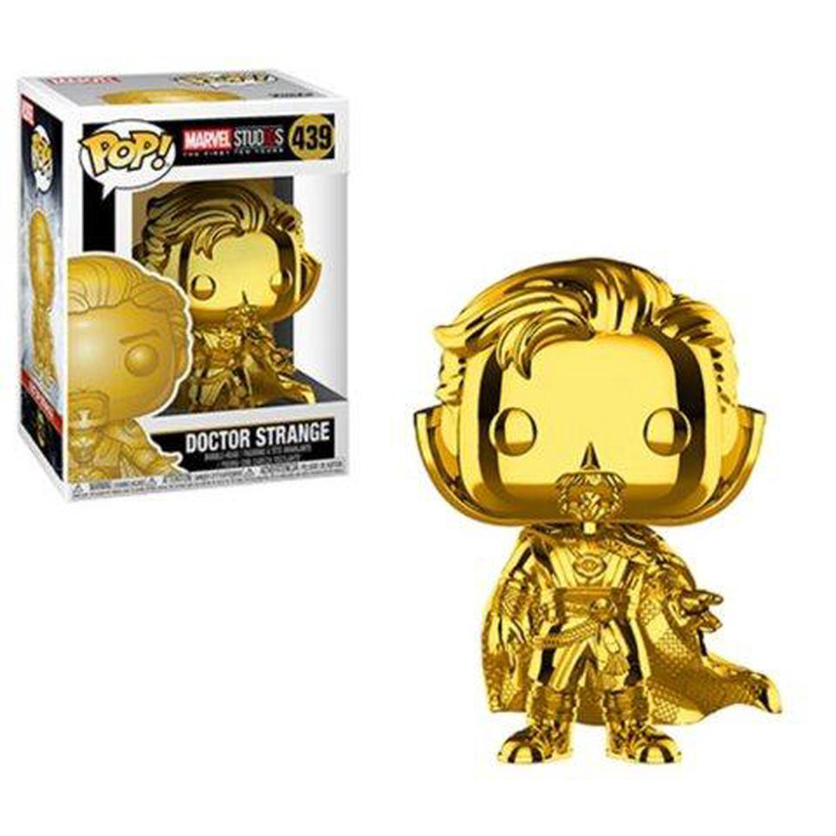 (Light Box Damage) Funko Pop Marvel 10th Anniversary Chrome Doctor Strange 439