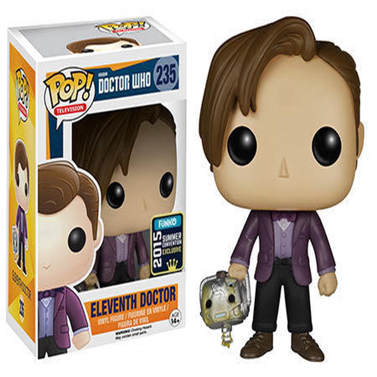 (Box Damage) Funko Pop Doctor Who Eleventh Doctor with Cyberman Head Summer Convention Exclusive 235