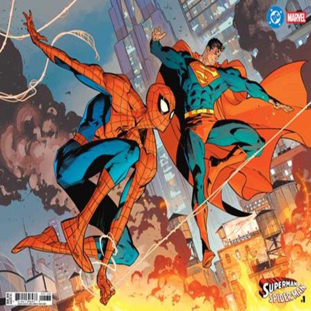 DC Marvel Superman Spider-Man #1 (One Shot) Cover X Jorge Jimenez Wraparound Card Stock Variant