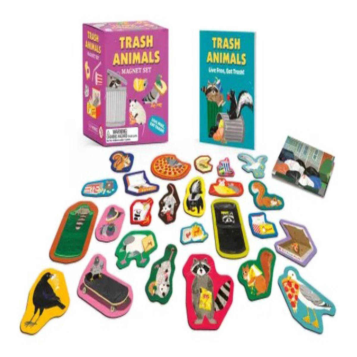 Running Press Trash Animals Magnet Set