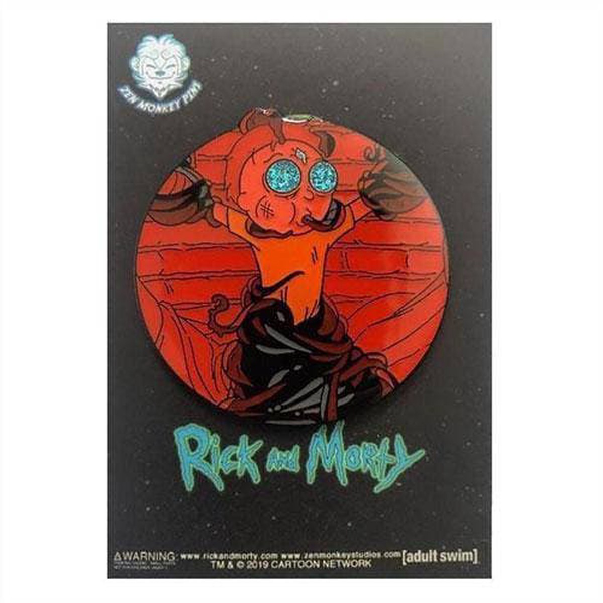 Zen Monkey SEASON 4 EPISODE 1 Death Crystal Bound Morty – Rick and Morty Enamel Pin